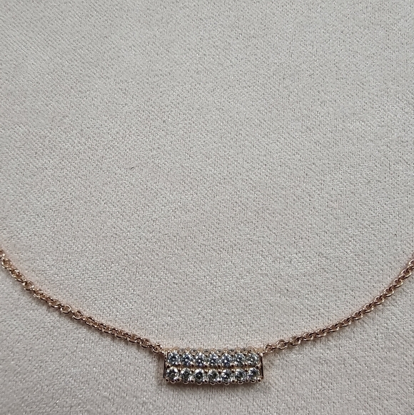 Pandora Timeless Pavé Double-row Bar Collier Necklace - Picture 6 of 7